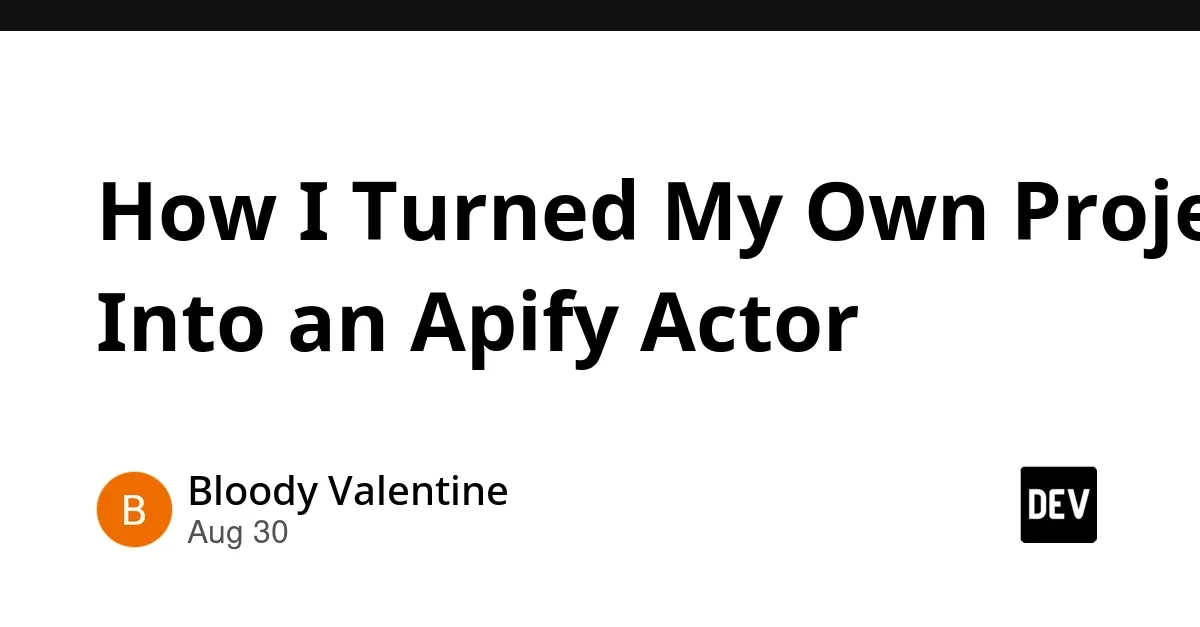 将媒体提取器变现为Apify Actor